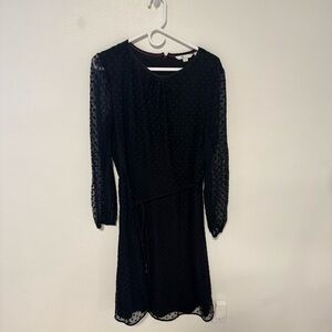 Boden Black Polka Dot Long Sleeve Dress